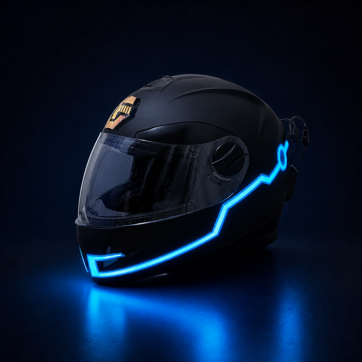 LED زرقاء لكاسك الموتو Night RiderZ – باك فيه زوج