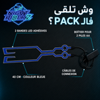 Contenu détaillé du pack de bandes LED bleues pour casque